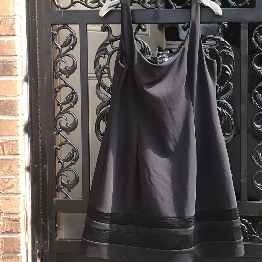 🚨B2G1 LAUREN RALPH LAUREN Black Skater Style Sleeveless Zip-up Dress